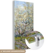 MuchoWow® Peinture sur verre 40x80 cm - Peinture sur verre acrylique - Verger en fleurs - Vincent van Gogh - Photo sur verre - Peintures