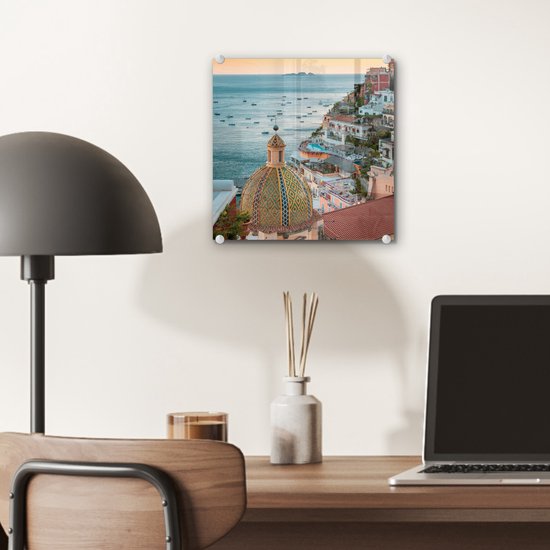 Peinture sur Verre - Italie - Positano - Mer - 20x20 cm - Peintures sur Verre Peintures - Photo sur Glas