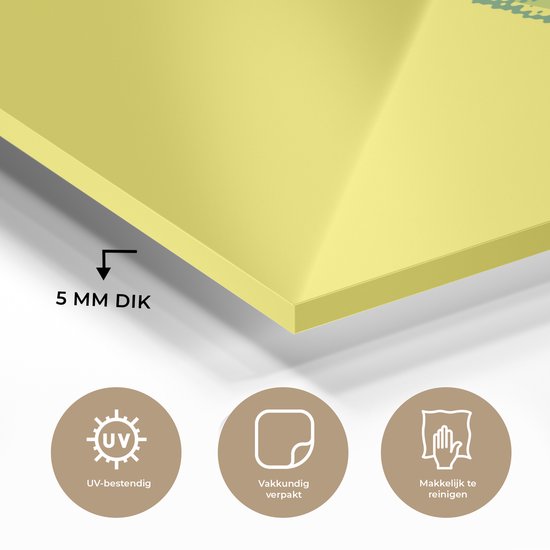 MuchoWow® Peinture sur verre 60x80 cm - Peinture sur verre acrylique - Deux doigts vers le haut - Photo sur verre - Peintures