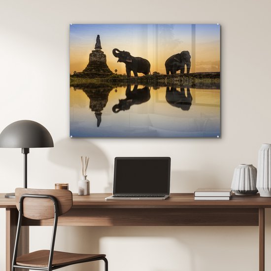 Peinture sur Verre - Coucher de Soleil en Thaïlande - 80x60 cm - Peintures sur Verre Peintures - Photo sur Glas