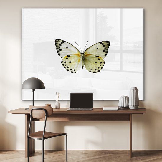 MuchoWow® Peinture sur Verre - Reseda Blanc - 160x120 cm - Peintures sur Verre Acrylique - Photo sur Glas