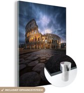 MuchoWow® Glasschilderij 30x40 cm - Schilderij acrylglas - Rome - Lucht - Architectuur - Foto op glas - Schilderijen