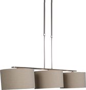 QAZQA combi delux - Moderne Hanglamp voor boven de eettafel | in eetkamer - 3 lichts - L 1180 mm - Beige - Woonkamer