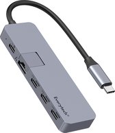 Everytech - USB-C hub Max Pro met Ethernet poort - Spacegrey