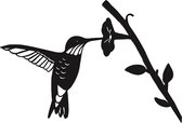 Metalen boomsteker kolibrie - Tuindecoratie - Vogel - Geschenk - Boomprikker - Tuinprikker - Tuinsteker - Boomsteker - Zwart - Cadeau