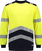 Tricorp 303002 Sweater Multinorm Bicolor Fluor Geel/Blauw maat L