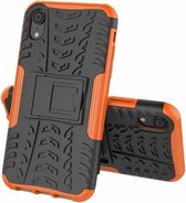 GadgetBay Hybride standaard case shockproof hoesje iPhone XS Max - Oranje