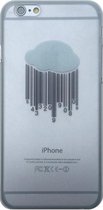 GadgetBay Wolk hoesje hard case iPhone 6 Plus 6s Plus Doorzichtige cover Barcode regen