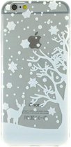 GadgetBay Wit winter kerst silicone iPhone 6 6s hoesje case cover