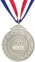 Akyol - beste verpleegkundige medaille zilverkleuring - Arts - cadeau verpleegkundige - leuk cadeau voor je verpleegkundige om te geven - verjaardag verpleegkundige