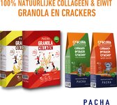 PACHA Introductiepakket Granola & Crackers - Natuurlijke Collageen & Eiwit - 100% Natuurlijke en Zuivere Ingrediënten - 300 g x 2 + 50 g x 2