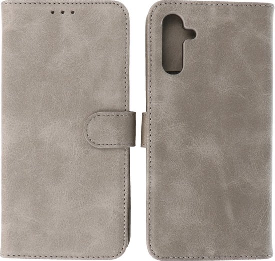 Hoesje Geschikt voor Samsung Galaxy A54 5G - Book Case Telefoonhoesje - Kaarthouder Portemonnee Hoesje - Wallet Cases - Grijs