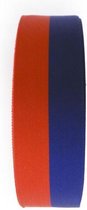 Medaille lint rood/blauw 25 meter op rol 25 mm