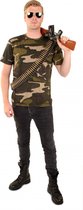 T-shirt camouflage print voor volwassenen maat XXS