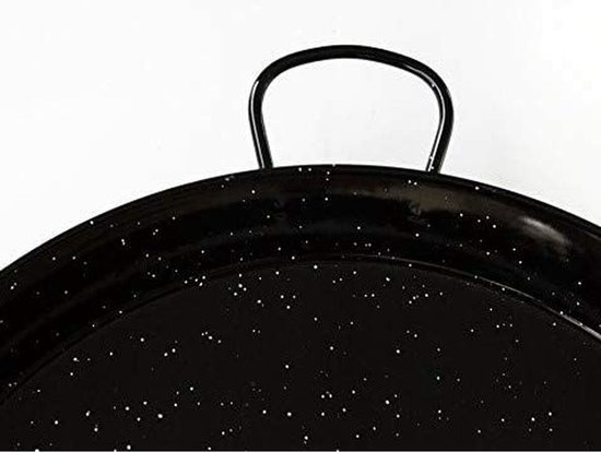 Metaltex 7398180000 Paella Pan Enameled Steel, Black
