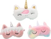 3 Pièces - Masques de sommeil Filles enfant - Masque de voyage Unicorn Mix