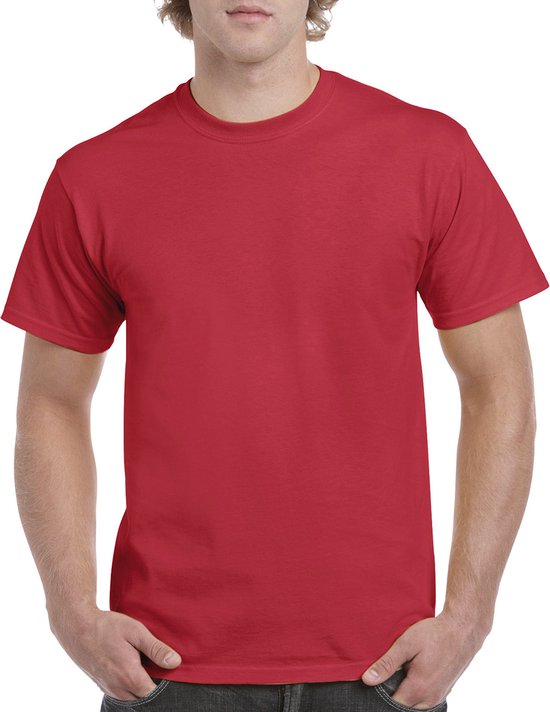T-shirt met ronde hals 'Heavy Cotton' merk Gildan Rood - M