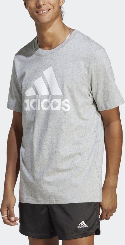 adidas Sportswear Essentials Big Jersey Big Logo T-shirt - Heren - Grijs- 4XL