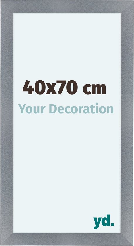 Fotolijst 40x70 cm - MDF - Aluminium Geborsteld - Como