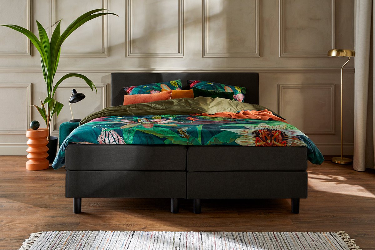 Boxspringset LARA, 180x200, Antraciet