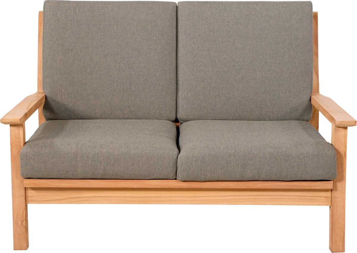 Lesli Living Loungebank Teak 124 cm incl. Kussen