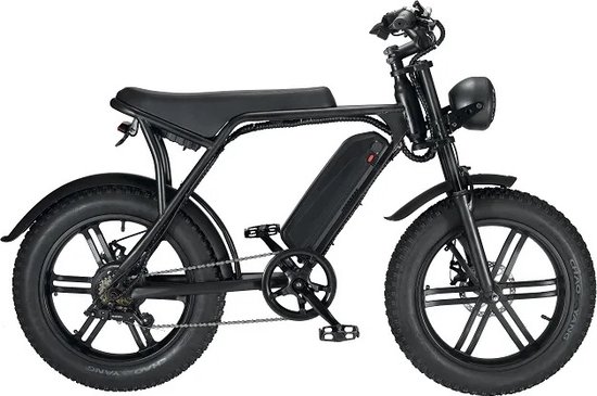 Ouxi V8 - Fatbike - Elektrische Fiets - Fatbike Electrisch - E Bike - 15 Ah Accu 250W - Zwart