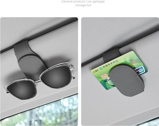 Brillenhouder voor auto zonneklep - Carbon Fiber - Zonnebril houder met