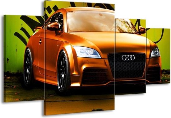 Canvas schilderij Audi | Bruin, Groen, Zwart |