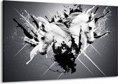 Peinture sur toile Abstrait | Blanc, noir, gris | 140x90cm 1 Liège