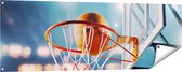 Gards Tuinposter Basketbal in Ring - Hoepel - Bord - 150x50 cm - Tuindoek - Tuindecoratie - Wanddecoratie buiten - Tuinschilderij