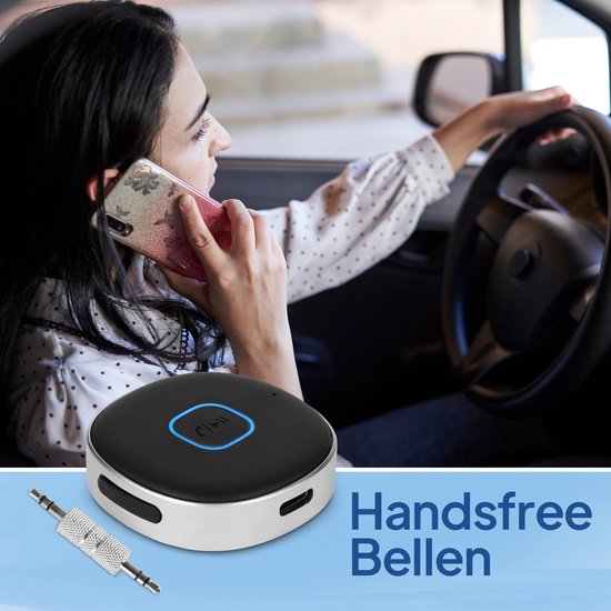 Techard Bluetooth Receiver Auto BT 5.4 - 3.5MM AUX Bluetooth Ontvanger Handsfree Bellen Bluetooth Audio Receiver - Inclusief Kabel en Plug