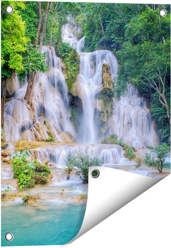 Tuinposter met waterval - tuininrichting - tuin