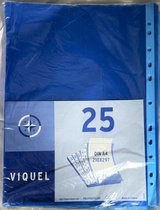 Viquel - A4 showtassen voor ringband - transparant blauw - 25 stuk