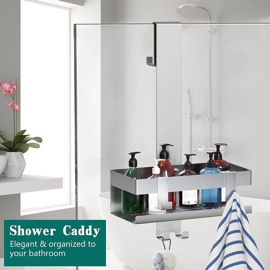 Premium douche caddy met anti-condens spiegel | 22368100