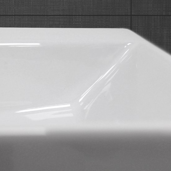 Lavabo avec vidage avec trop-plein 51,5x36x13 cm céramique blanche