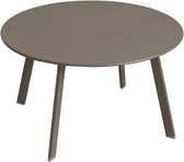 Hesperide Saona Table d'appoint ronde Graphite - Brun Tonka - Dia 70 cm - Table d'appoint pour l'extérieur