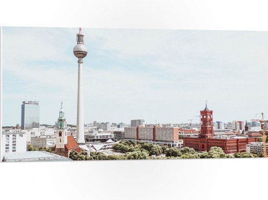 PVC Schuimplaat - Duitse Stad met Mooie Gebouwen - 100x50 cm Foto op PVC Schuimplaat (Met Ophangsysteem)