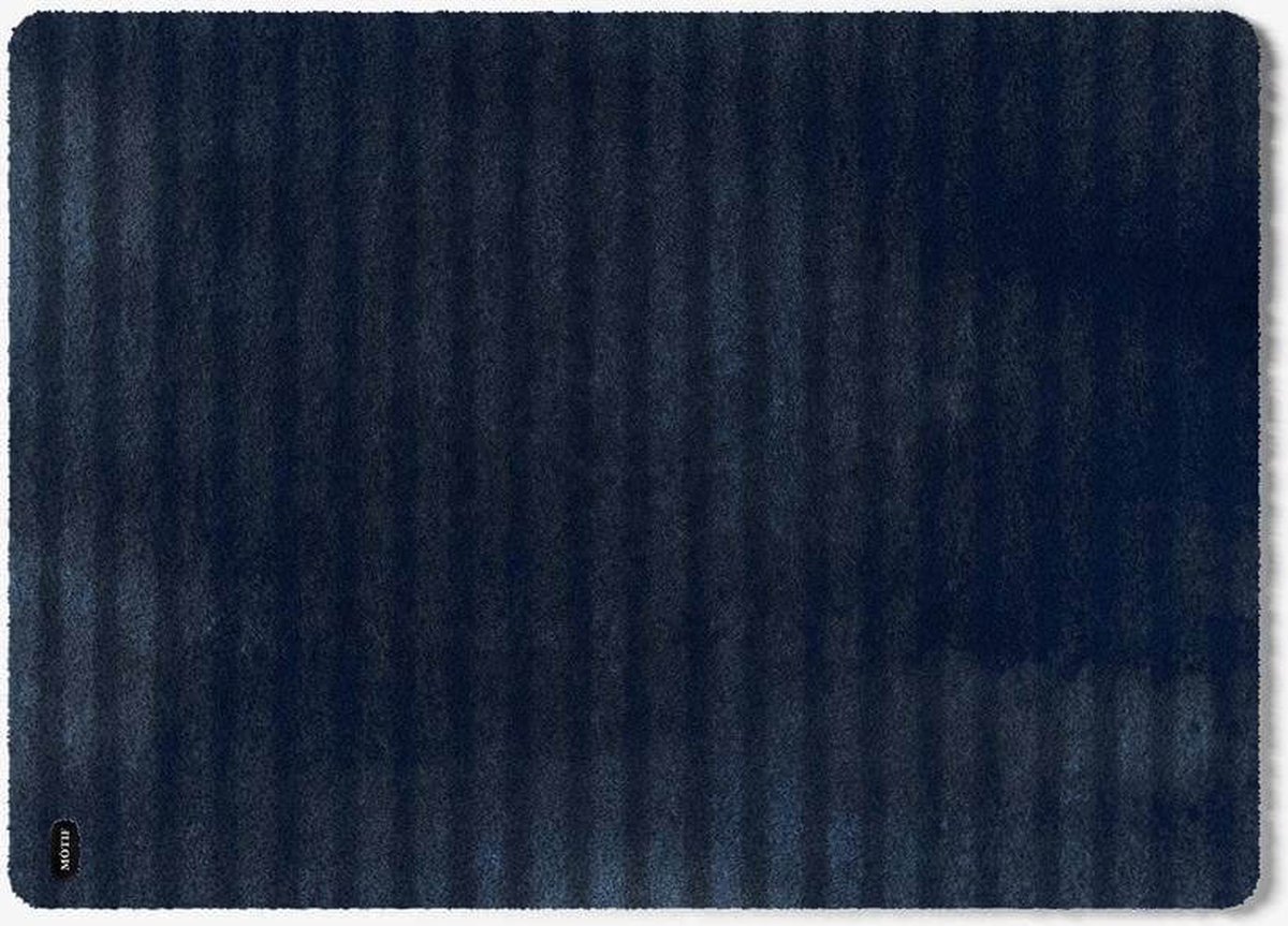 Mótif Hypnose Marine - Blauwe wasbare deurmat met streep patroon 85 cm x 115 cm - Deurmat binnen met print