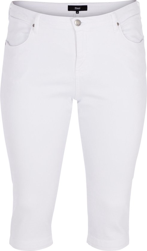 ZIZZI JEANS AMY CAPRI Dames Jeans - White - Maat 54