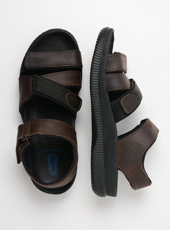 Wolky Shoe > Heren > Sandalen Active Men bruin gevet leer