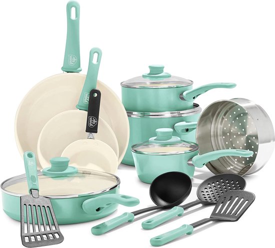 kookpotten / pannen set - Non-stick / Koekenpannenset, frying pan set, PFAS-vrij, vaatwasserbestendig