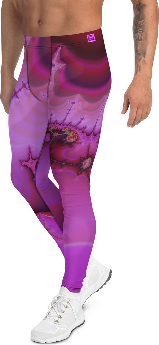 II THE MOON Sport Legging heren goede kwaliteit, wordt per bestelling geprint, gesneden en handgenaaid met uniek origineel printontwerp door Moon @ II The Moon