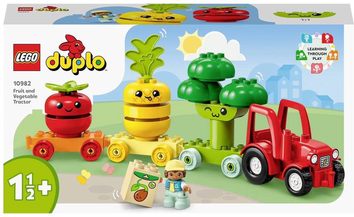 LEGO DUPLO Mijn Eerste Fruit- en Groentetractor Set - 10982 | bol.com