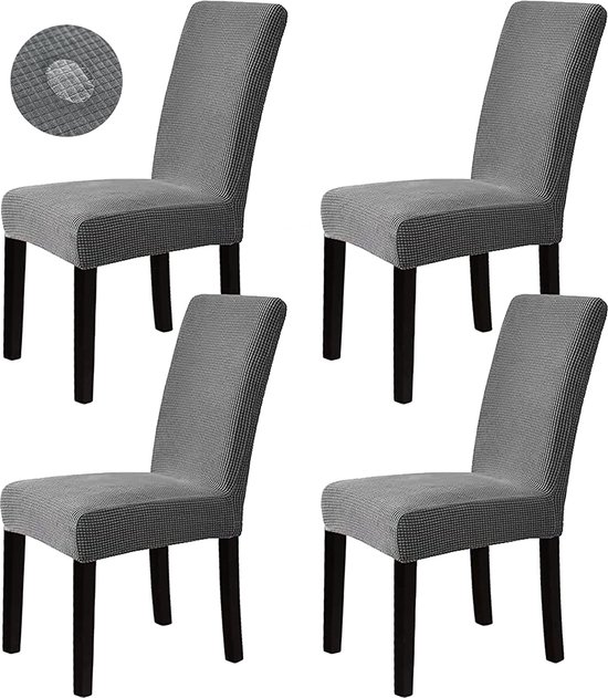 Stoelhoezen set van 4 stoelhoezen rekbare hoezen voor schommelstoelen  eetkamerstoelen... | bol.com