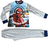 Marvel Spiderman Pyjama - Lange mouw - Katoen - Grijs - Maat 128 (8 jaar)