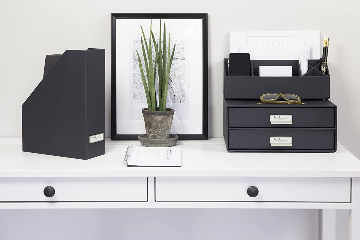 Organisateur De Tiroir BIGSO Box - 3 Compartiments Pour Bureau | Blanc, 16x25.5x20.5 Cm