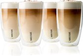 Dubbelwandige latte macchiato-glazen, koffieglas, theeglazen - mokkakopjes , Koffiekopjes , espressokopjes - kopjes - Cappuccino kopjes 4* 450ml