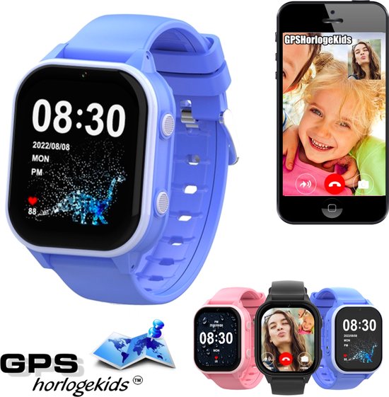 GPSHorlogeKids© - GPS horloge kind - smartwatch voor kinderen - WhatsApp - 4G...