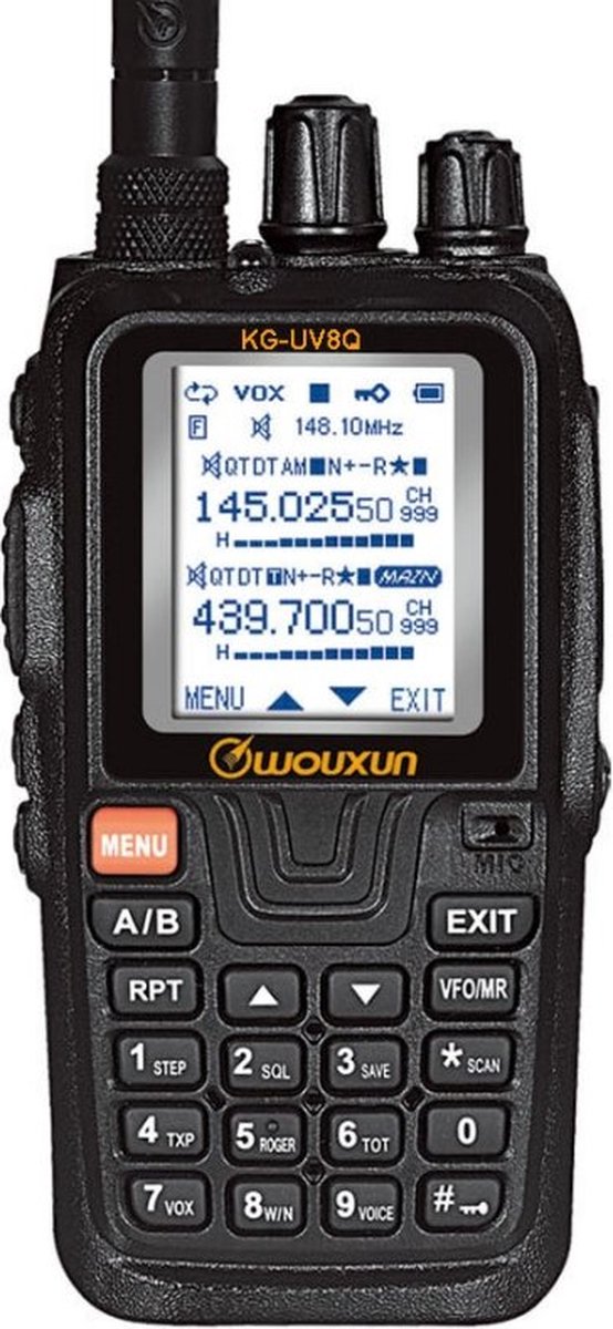 Wouxun KG-UV8Q Dualband 2m/70cm radio amateur portofoon