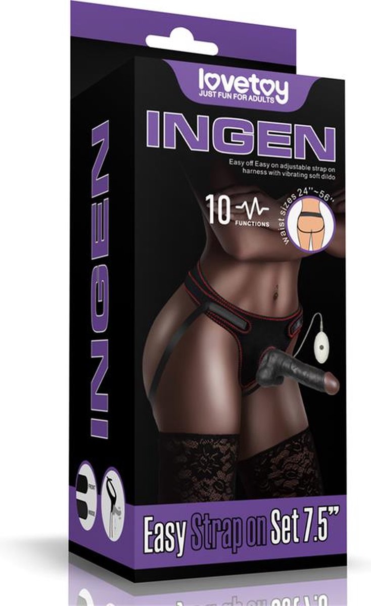 Adjustable Strap on with Dildo 10 Functions 7.5